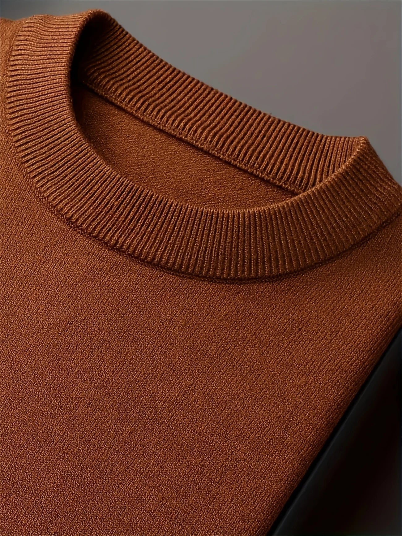 Rundhals Strickpullover für Herren