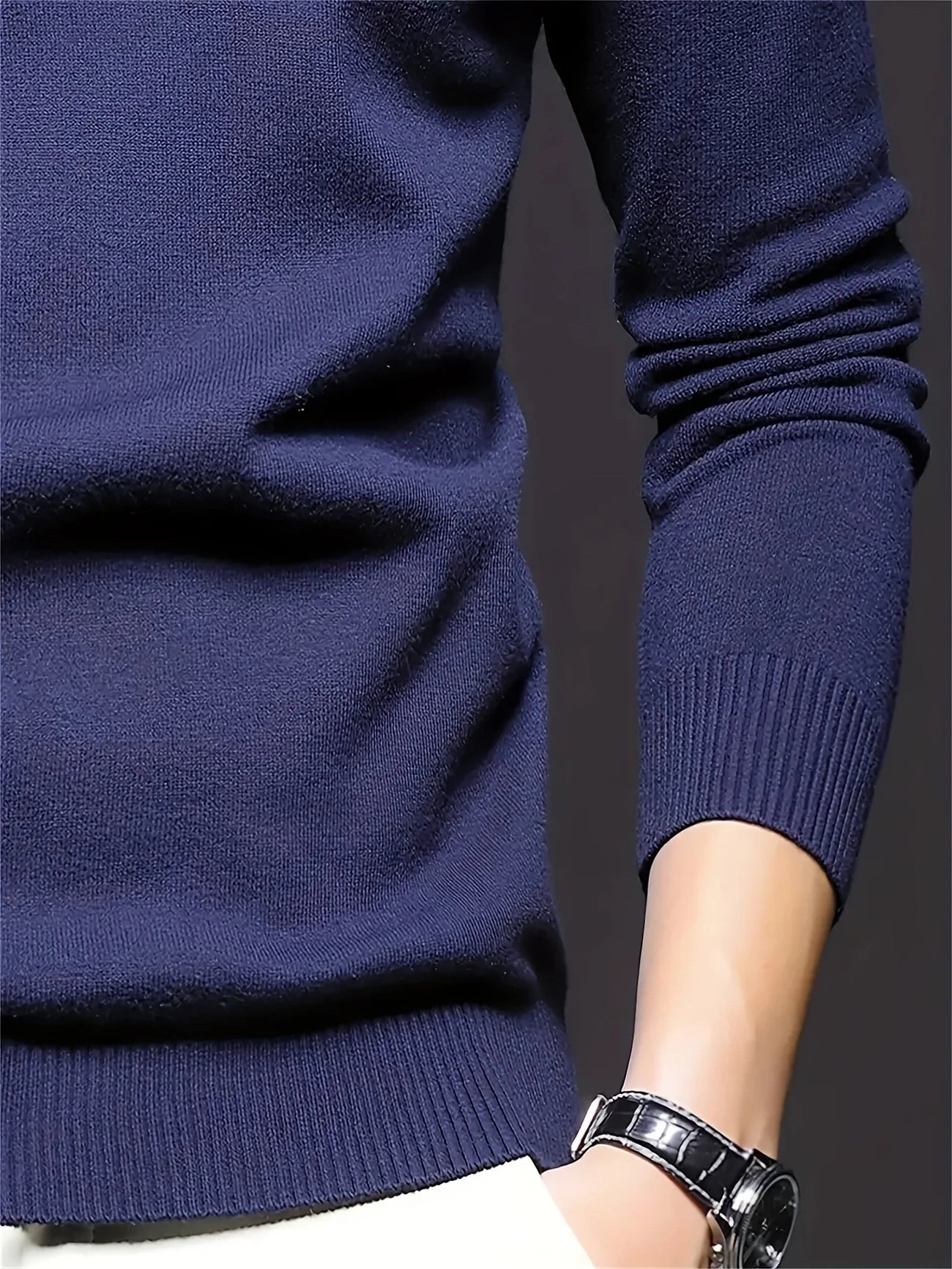 Rundhals Strickpullover für Herren