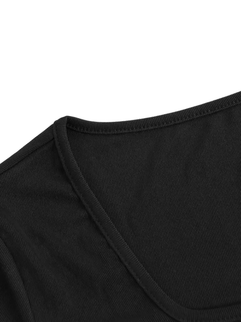 T-Shirt Mit Quadratischem Ausschnitt