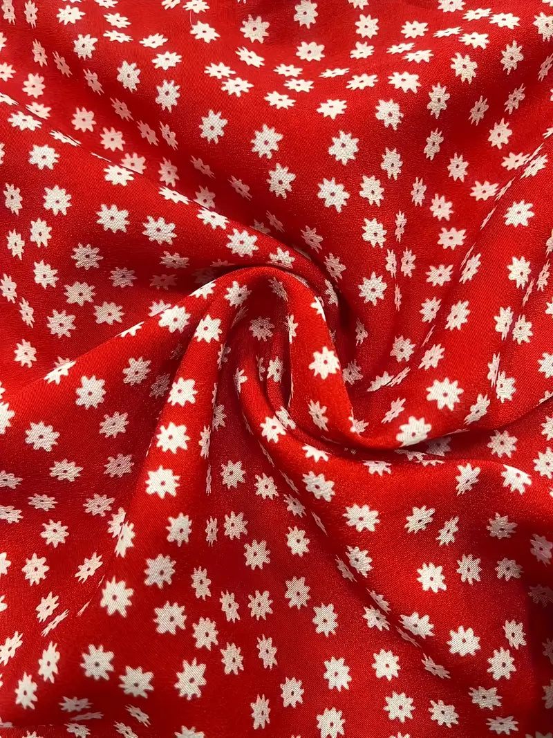 Weite Sommer Hose mit Rüschen Saum und Blumenmuster