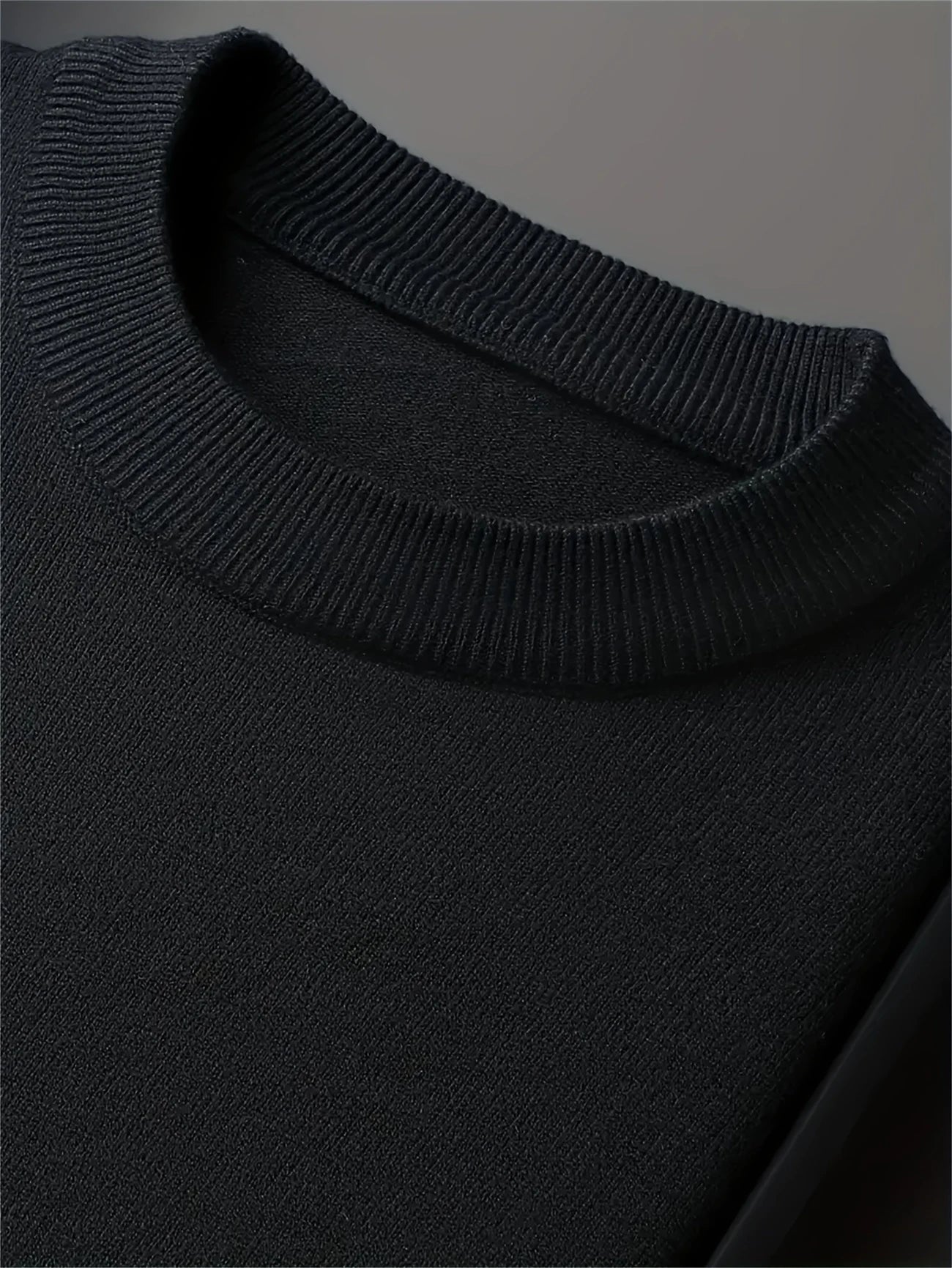 Rundhals Strickpullover für Herren