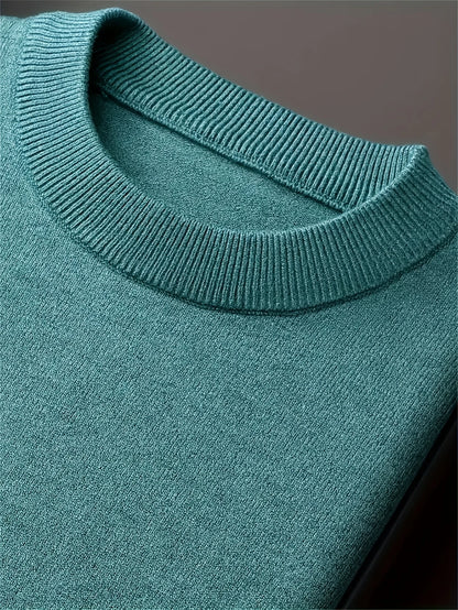 Rundhals Strickpullover für Herren