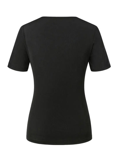 T-Shirt Mit Quadratischem Ausschnitt