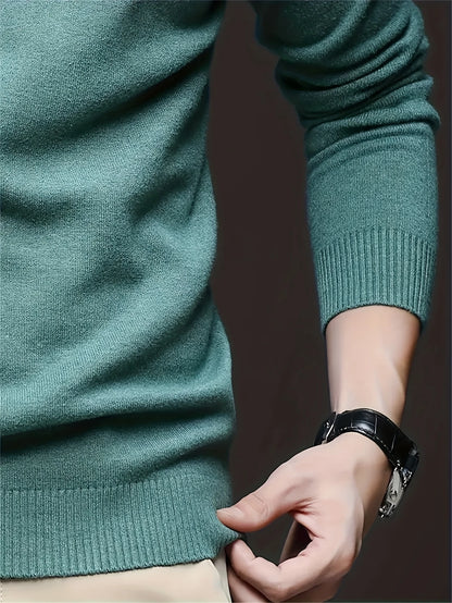 Rundhals Strickpullover für Herren