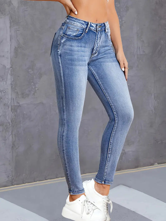 High-Waist Skinny Jeans