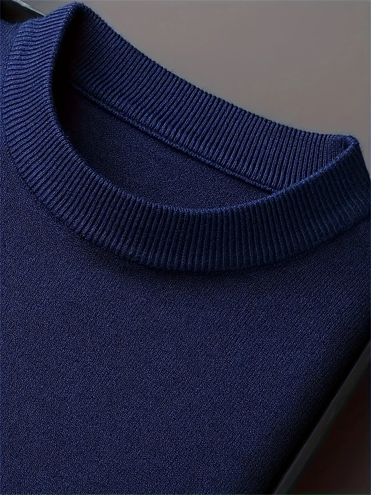 Rundhals Strickpullover für Herren