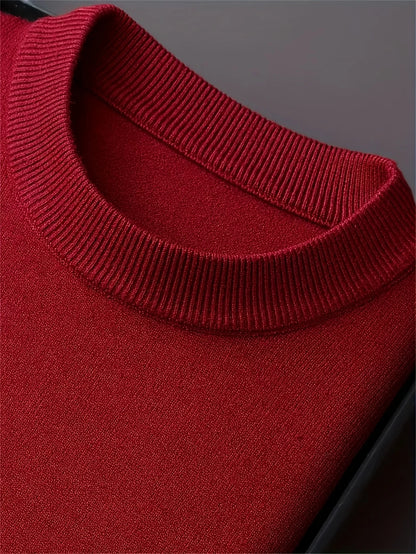 Rundhals Strickpullover für Herren