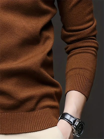 Rundhals Strickpullover für Herren